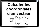 Calculer les coordonnées d'un vecteur