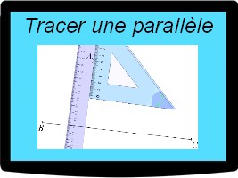 Tracer la parallèle à une droite passant par un point